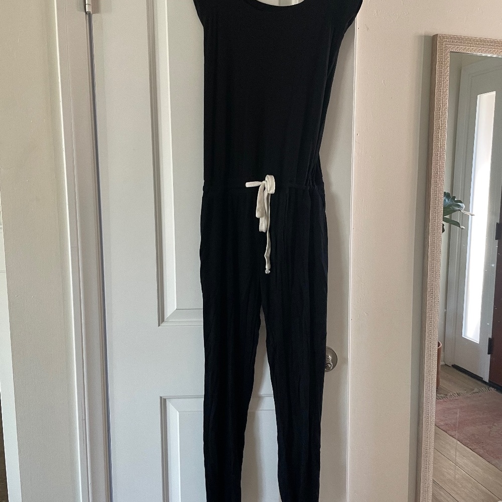 Vici black cotton jumpsuit